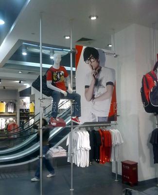 展示架、服裝展具、商業(yè)道具、天地柱、展架(圖)