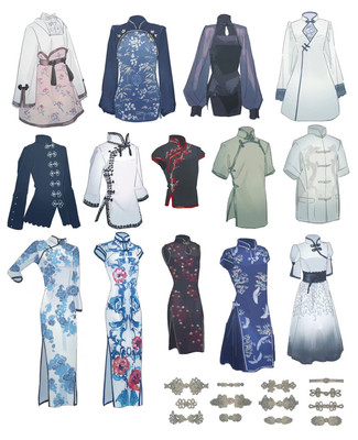 動漫服裝素材。